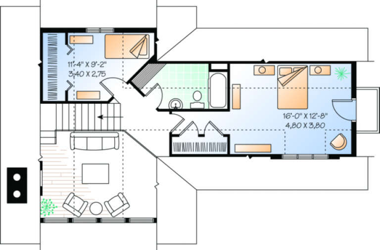 House Plan House Plan #488 Drawing 2