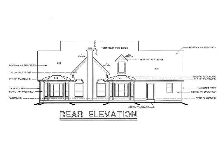 Cape Cod Plan: 3,072 Square Feet, 4 Bedrooms, 3.5 Bathrooms - 402-00990