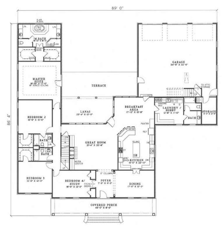 House Plan House Plan #5124 Drawing 1