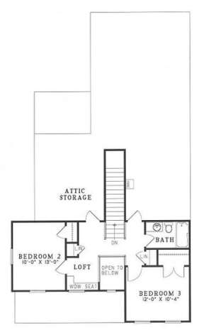 Southern Plan: 1,809 Square Feet, 3 Bedrooms, 2.5 Bathrooms - 4766-00165
