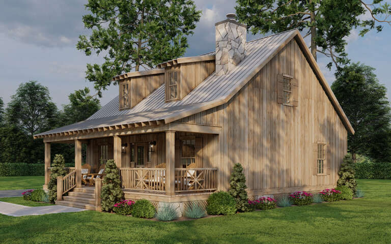 Cottage Plan: 1,400 Square Feet, 2 Bedrooms, 2 Bathrooms - 110-00311