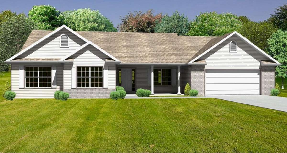 Country Plan: 1,780 Square Feet, 3 Bedrooms, 2.5 Bathrooms - 849-00096