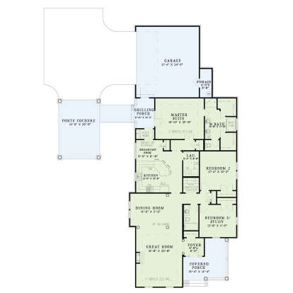 Floorplan 1 for House Plan #110-00679