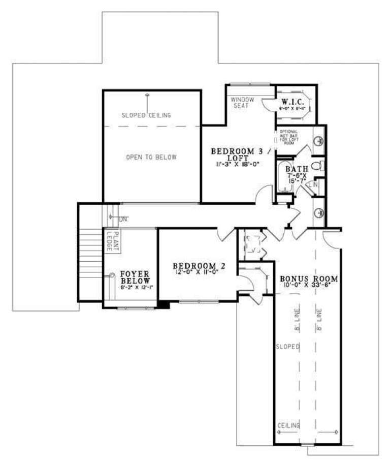 Traditional Plan: 2,354 Square Feet, 3 Bedrooms, 2.5 Bathrooms - 110-00710