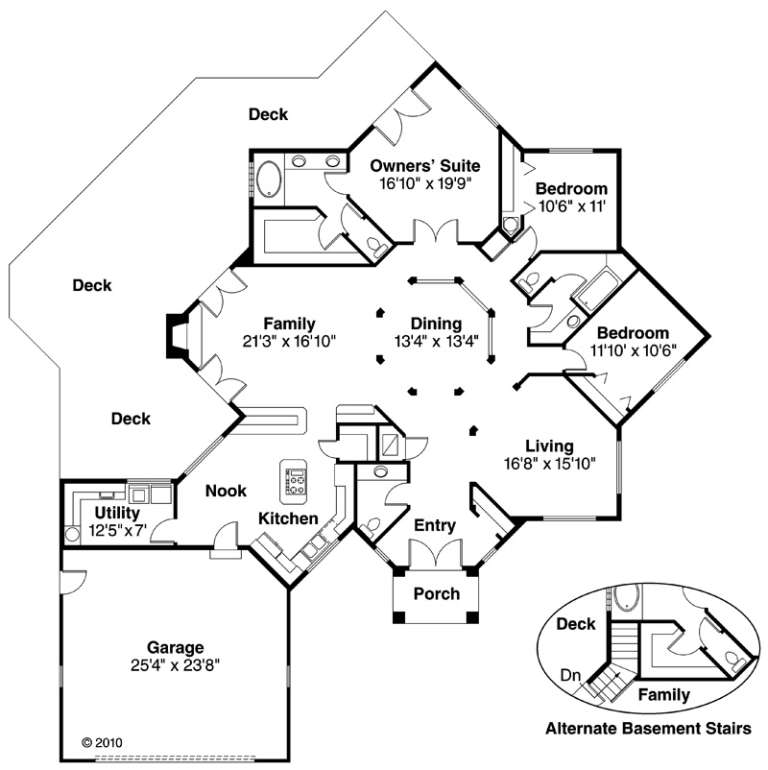 House Plan House Plan #662 Drawing 1