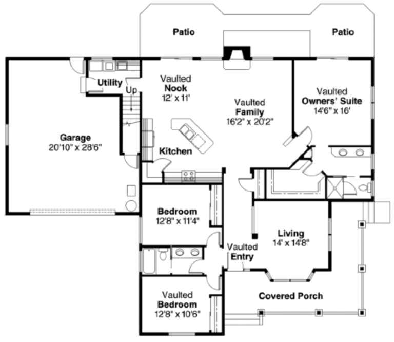House Plan House Plan #703 Drawing 1