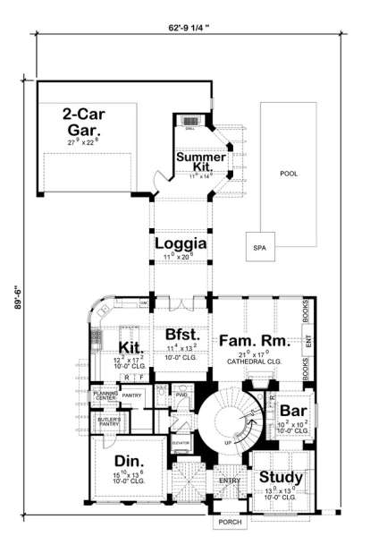 Floorplan 1 for House Plan #402-01089