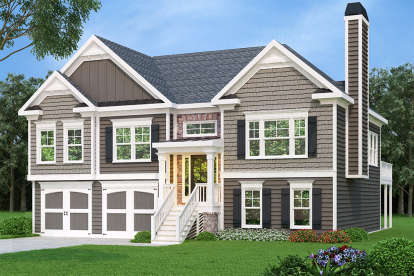 Traditional House Plan #009-00067 Elevation Photo