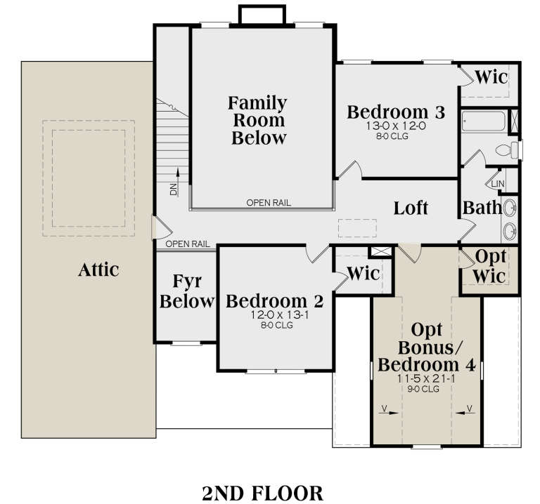 Traditional Plan: 2,276 Square Feet, 3 Bedrooms, 2.5 Bathrooms - 009-00081