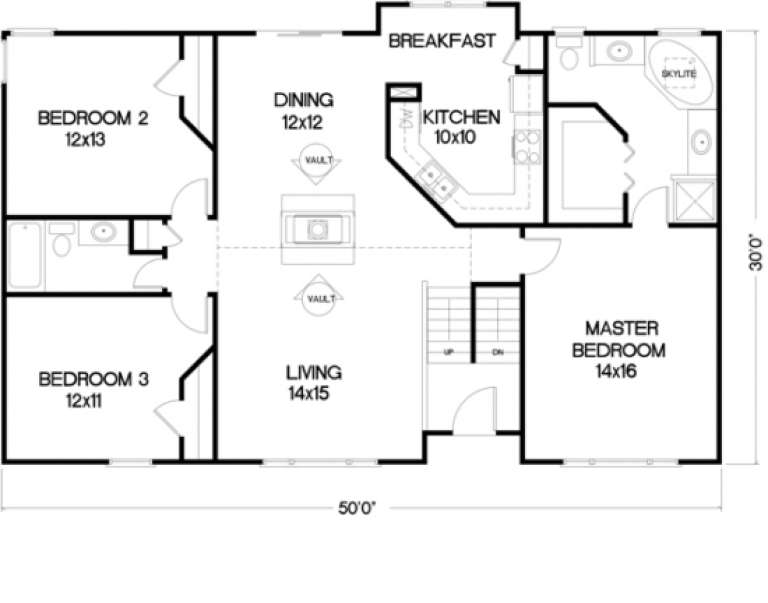 House Plan House Plan #994 Drawing 2